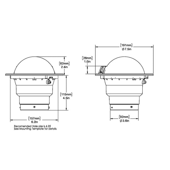 Ritchie SS-5000W SuperSport Compass - Flush Mount - White [SS-5000W]