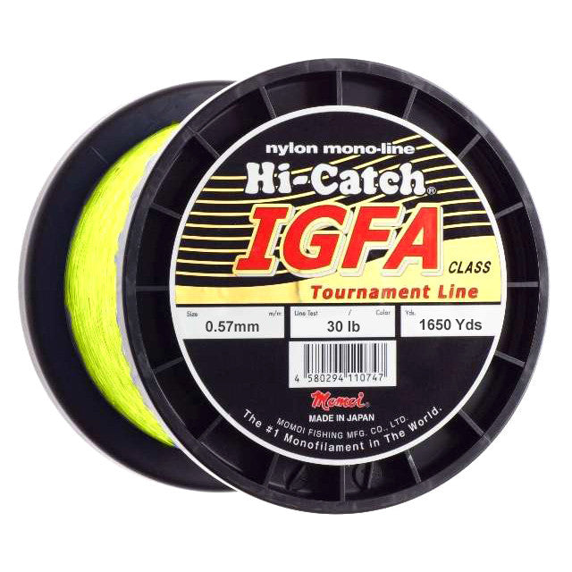 Momoi Hi-Catch I.G.F.A. Nylon Monofilament Line 30 Pounds 1650 Yards - Fluorescent Yellow - shopbulluna.com