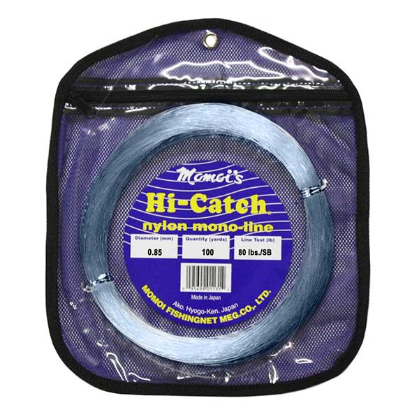 Momoi Hi-Catch Monofilament Leader 80 Pounds 100 Yards - Smoke Blue - shopbulluna.com