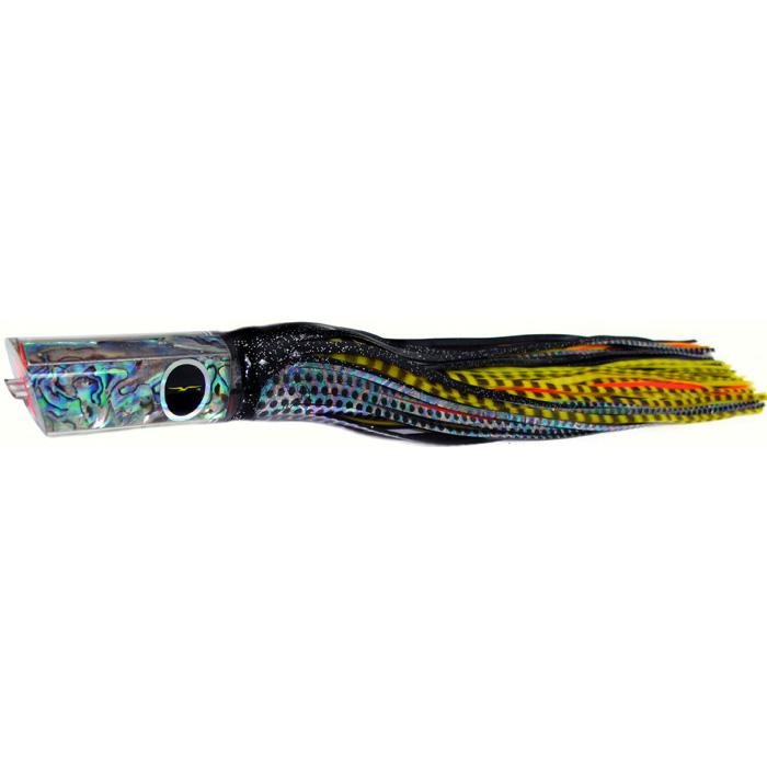 Black Bart Kona Classic Tube Medium Heavy Tackle Lure - Black Dot/Yellow Tiger - shopbulluna.com