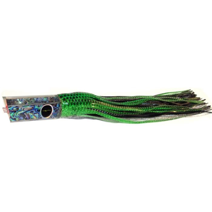 Black Bart Kona Classic Tube Medium Heavy Tackle Lure - Green/Black Dot - shopbulluna.com