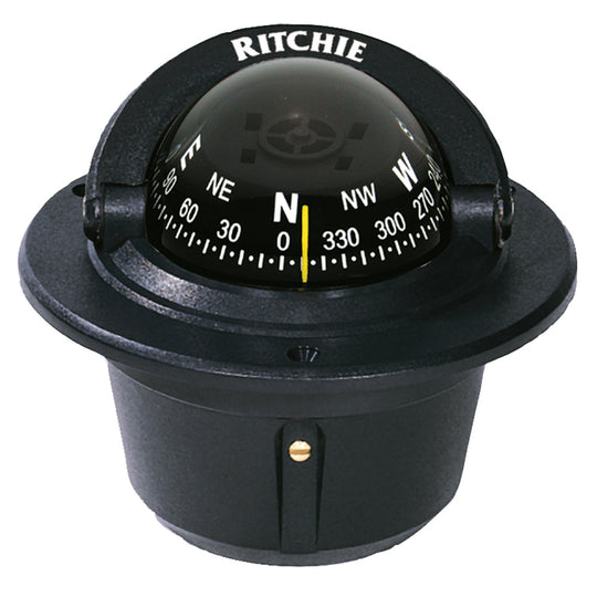 Ritchie F-50 Explorer Compass - Flush Mount - Black [F-50] - shopbulluna.com