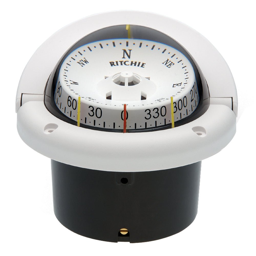 Ritchie HF-743W Helmsman Compass - Flush Mount - White [HF-743W] - shopbulluna.com