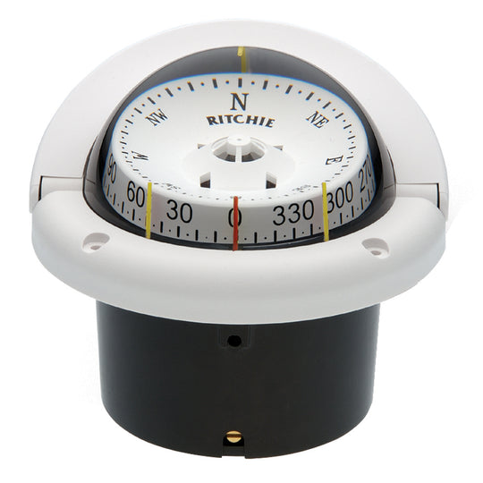 Ritchie HF-743W Helmsman Compass - Flush Mount - White [HF-743W] - shopbulluna.com