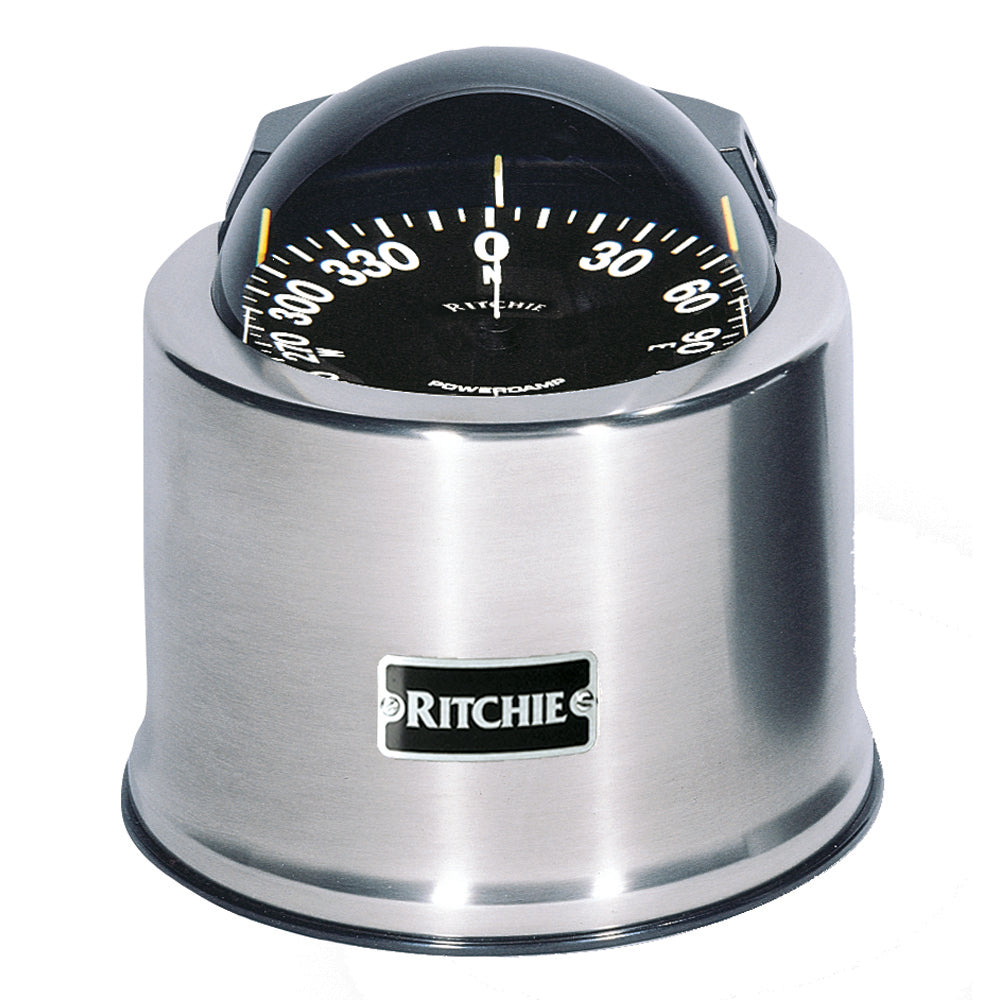 Ritchie SP-5-C GlobeMaster Compass - Pedestal Mount - Stainless Steel - 12V - 5 Degree Card [SP-5-C] - shopbulluna.com