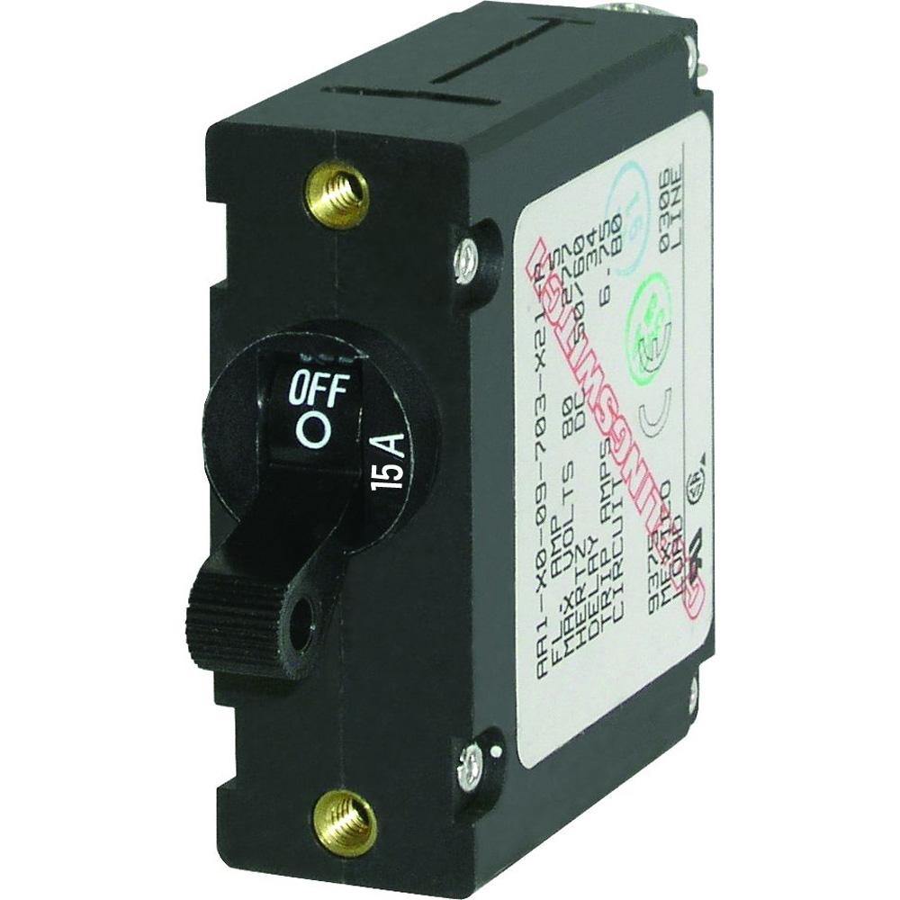 Blue Sea 7208 AC/DC Single Pole Magnetic World Circuit Breaker - 15AMP [7208] - shopbulluna.com