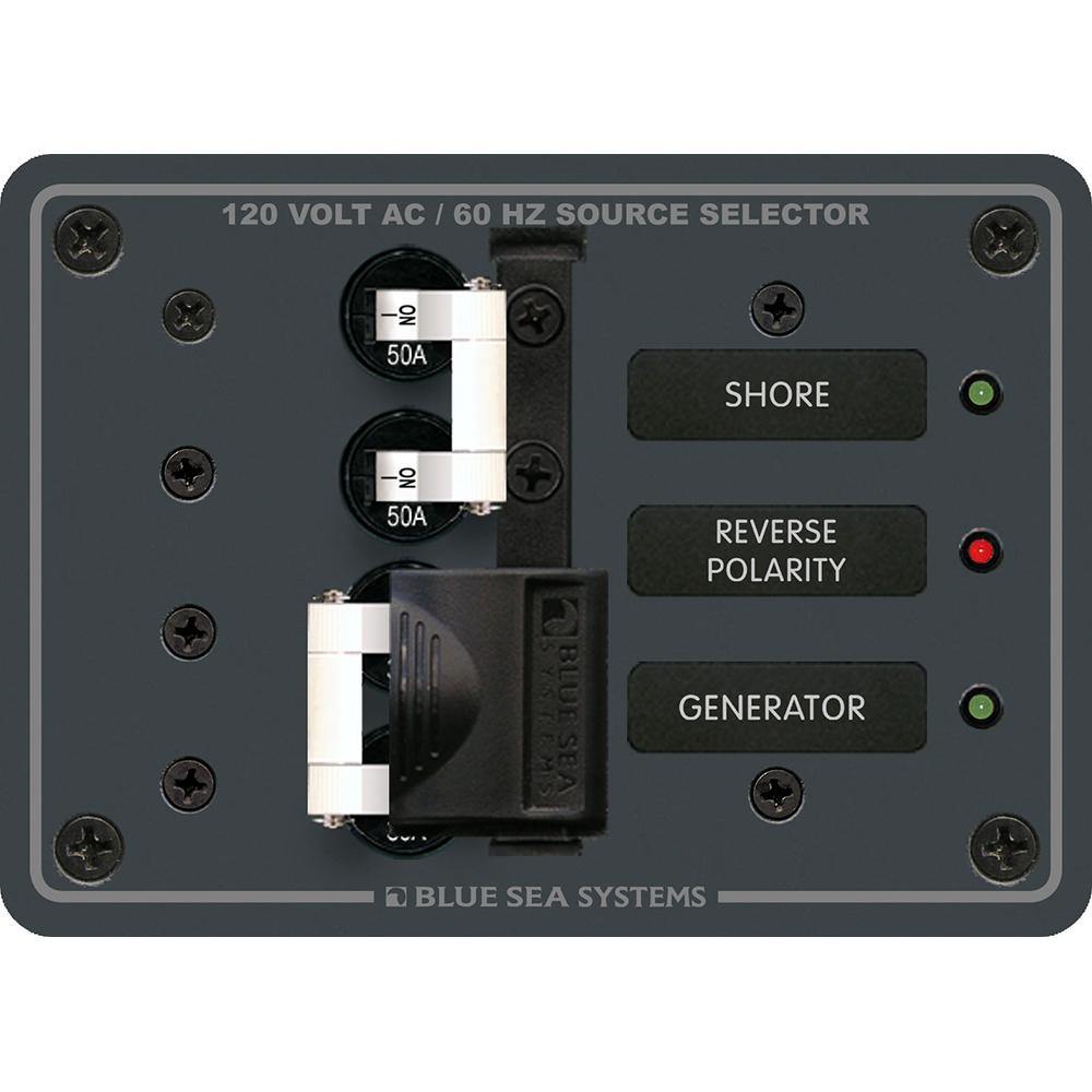 Blue Sea 8061 AC Toggle Source Selector 120V AC - 50AMP [8061] - shopbulluna.com