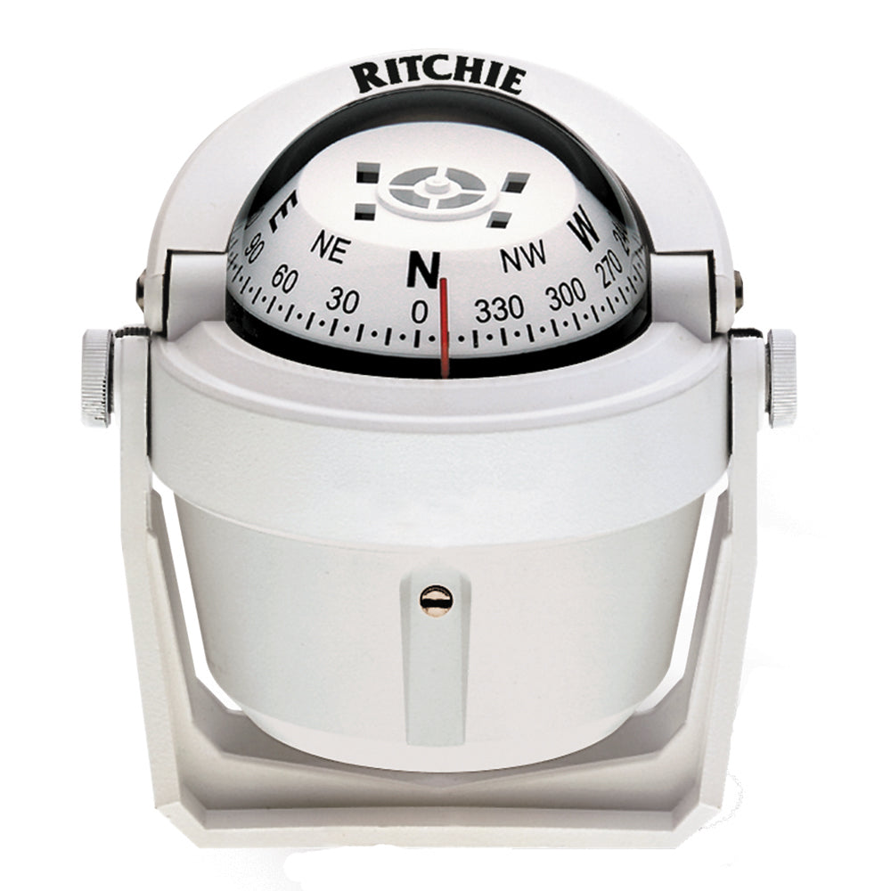 Ritchie B-51W Explorer Compass - Bracket Mount - White [B-51W] - shopbulluna.com