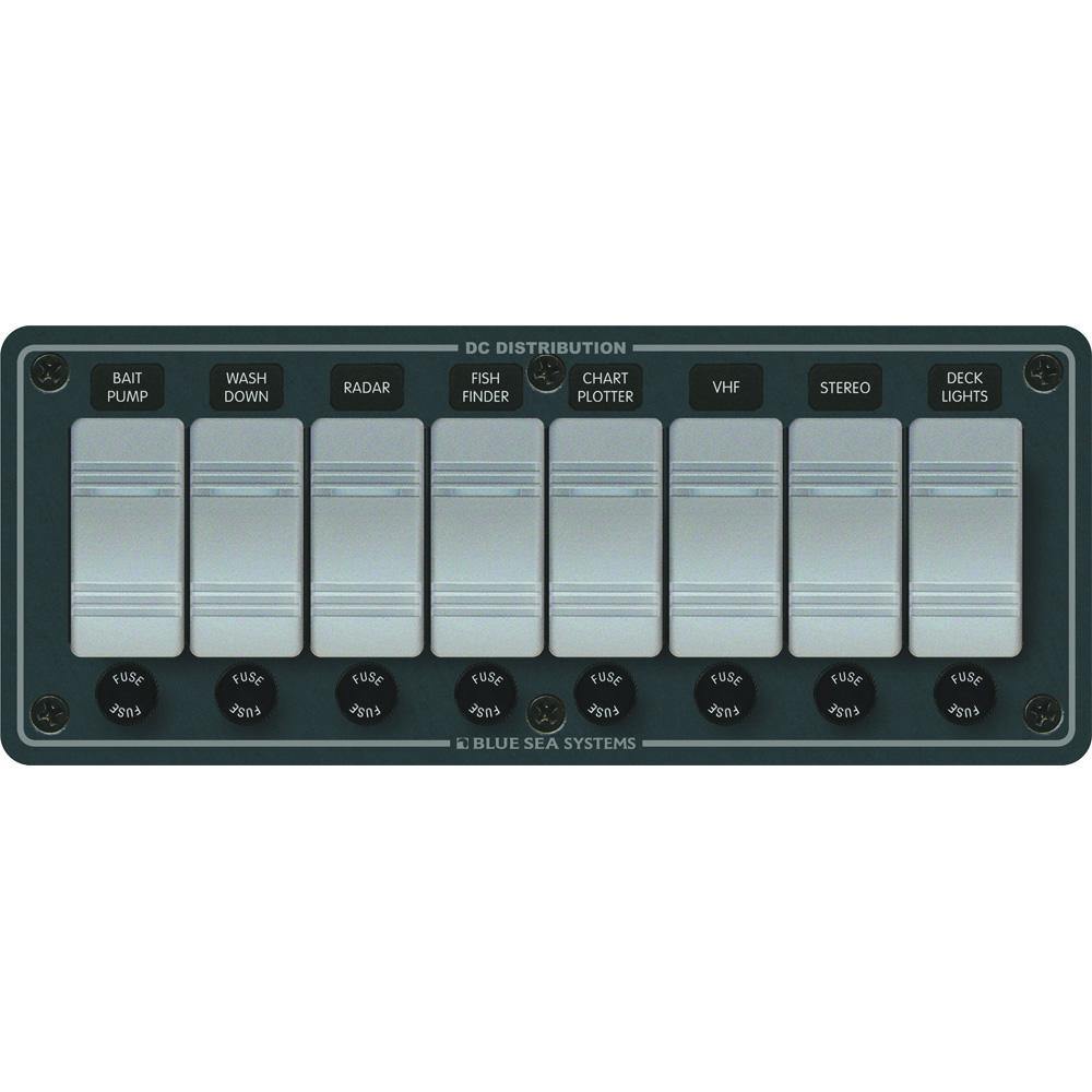 Blue Sea 8261 Waterproof Panel 8 Position - Slate Grey [8261] - shopbulluna.com