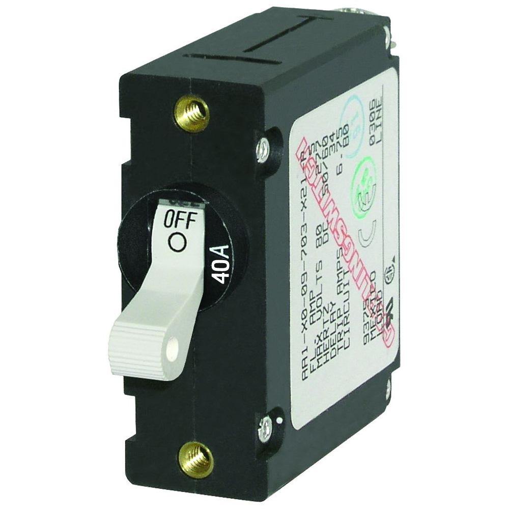 Blue Sea 7226 AC/DC Single Pole Magnetic World Circuit Breaker - 40AMP [7226] - shopbulluna.com