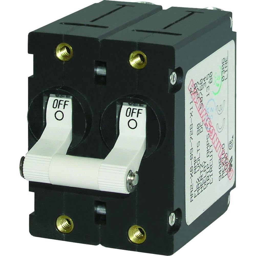 Blue Sea 7233 A-Series Double Pole Toggle - 10AMP - White [7233] - shopbulluna.com