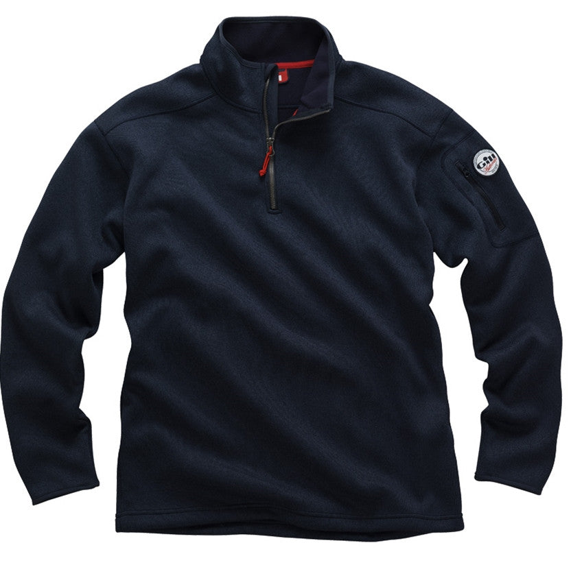 Gill Navy Knit Fleece - shopbulluna.com