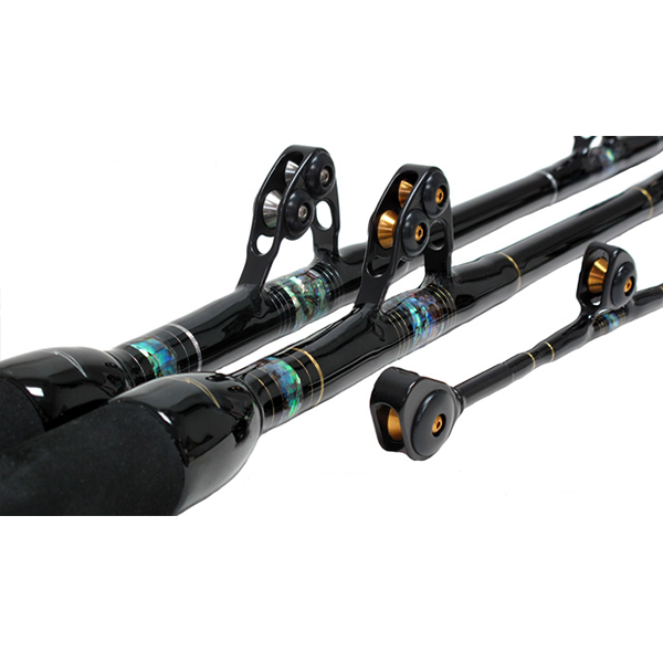 Black Bart Blue Water Pro 30 Pound Stand Up 2 Piece 6 Feet Trolling Rod with Express Roller Guides - shopbulluna.com