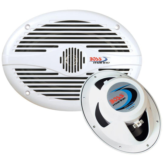 Boss Audio MR690 6" x 9" Oval Marine Speakers - (Pair) White [MR690] - shopbulluna.com