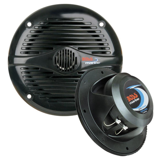 Boss Audio MR50B 5.25" Round Marine Speakers - (Pair) Black [MR50B] - shopbulluna.com