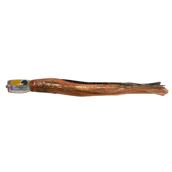 Black Bart Hot Breakfast Medium Heavy Tackle Lure - Brown Gold Orange/Gold Dot - shopbulluna.com