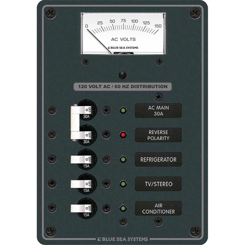 Blue Sea 8043 AC Main +3 Positions Toggle Circuit Breaker Panel - White Switches [8043] - shopbulluna.com