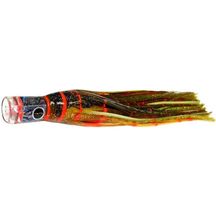 Black Bart El Squid Junior Light Tackle Lure - Brown Gold Orange/Gold Dot - shopbulluna.com