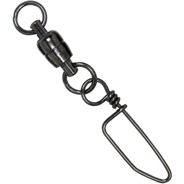 Billfisher Stainless Ball Bearing 335 Pound Snap Swivel With 2-Ring - Nickel-Black - 2 Pack - shopbulluna.com