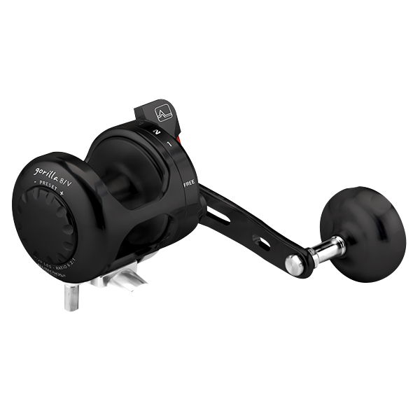 Alutecnos Albacore Gorilla 8V One Speed Reel - Black - shopbulluna.com