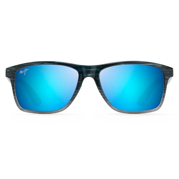 Maui Jim Onshore Blue Black Stripe Fade - Blue Hawaii Sunglasses - shopbulluna.com