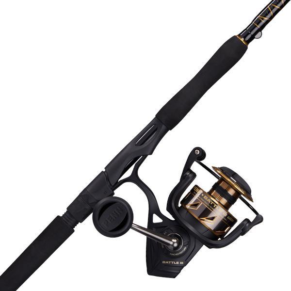 Penn Battle III 6000 30-80 Pound 1 Piece 6 Feet 6 Inch Medium Heavy Spinning Rod And Reel Combo - shopbulluna.com