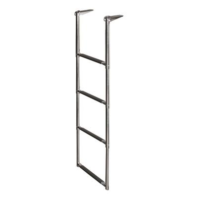 Marpac Stainless Steel Telescoping Drop Ladder - 4 Steps - 12-1/2” W x 45-1/2” L - shopbulluna.com