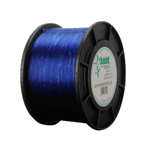 Ande Monster Monofilament Line 50 Pounds 500 Yards - 1/2 Pound Spool - Blue - shopbulluna.com