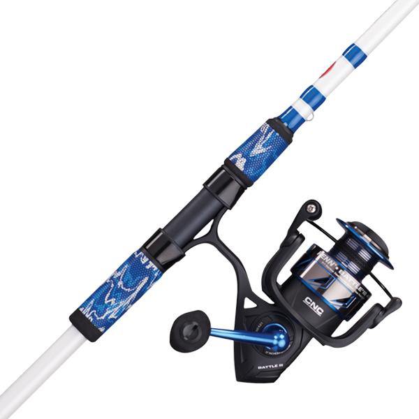 Penn Battle III LE 5000 12-20 Pound 1 Piece 7 Feet Medium Heavy Spinning Rod And Reel Combo - shopbulluna.com