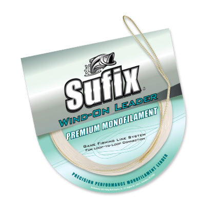 Sufix Wind-On Premium Monofilament Leader - 50 Pounds 11 Yards - Clear - shopbulluna.com