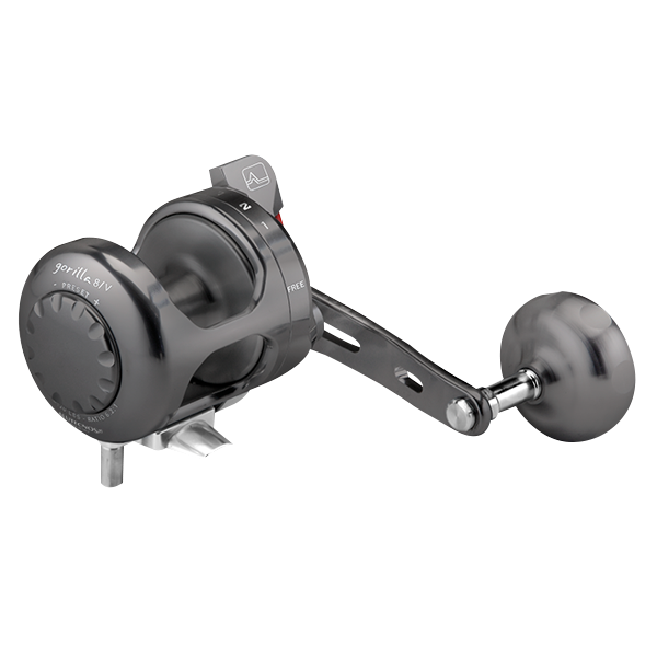 Alutecnos Albacore Gorilla 8V One Speed Reel - Gun Metal - shopbulluna.com