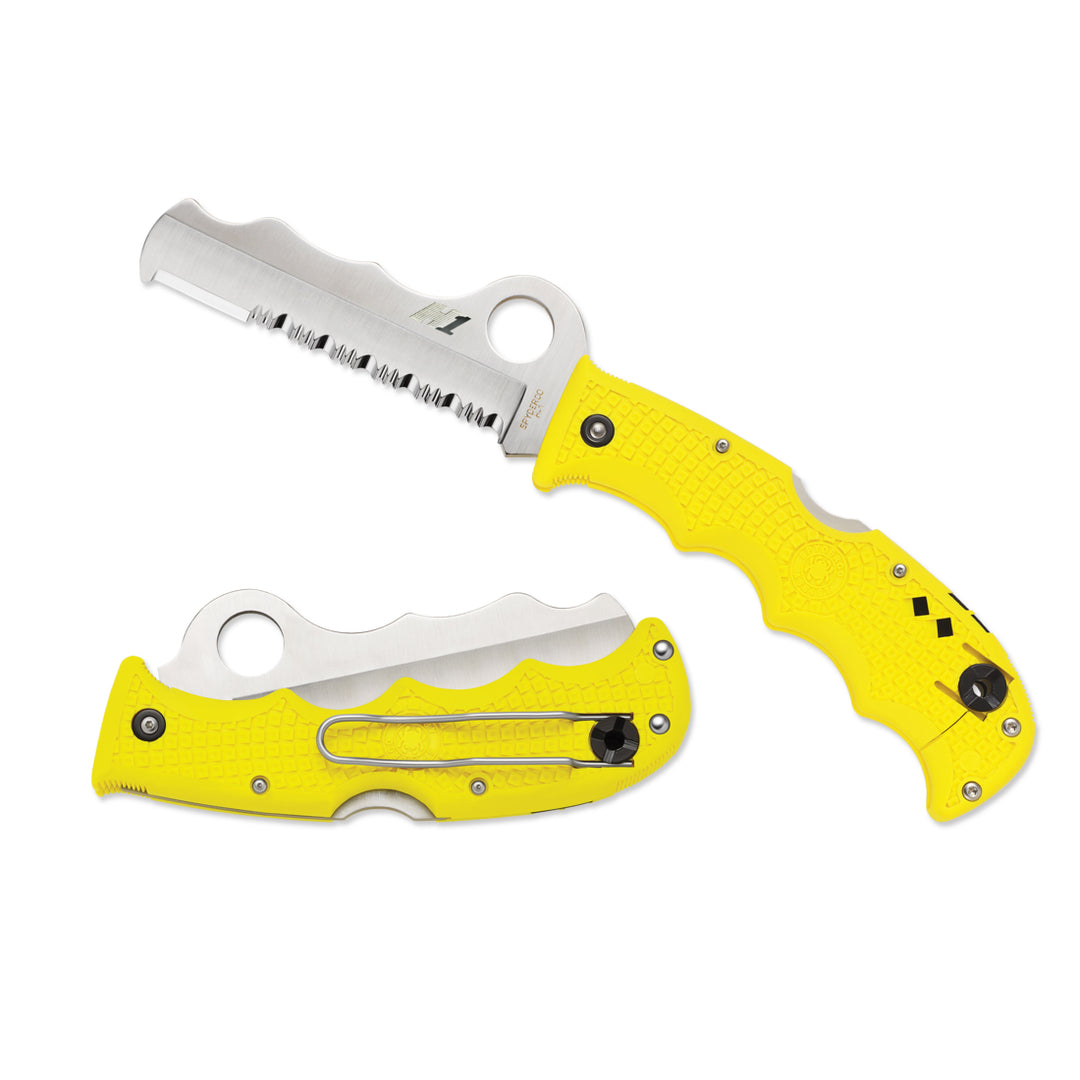 Spyderco Assist Salt Lightweight with Carbide Tip Yellow Knife - shopbulluna.com