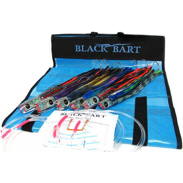 Black Bart Blue Marlin Rigged Lure Pack 50-80 Pound Tackle - shopbulluna.com