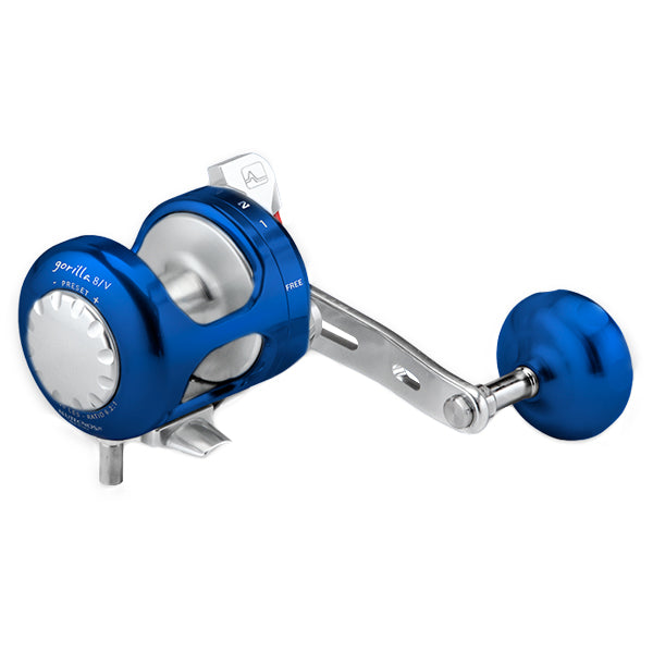 Alutecnos Albacore Gorilla 8V One Speed Reel - Blue/Silver - shopbulluna.com