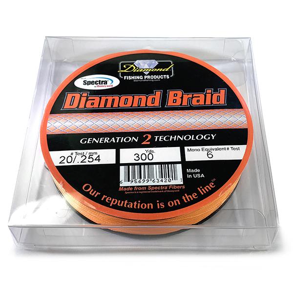 Momoi Diamond Gen 2 Braided Line - 20 Pounds 300 Yards - Orange - shopbulluna.com