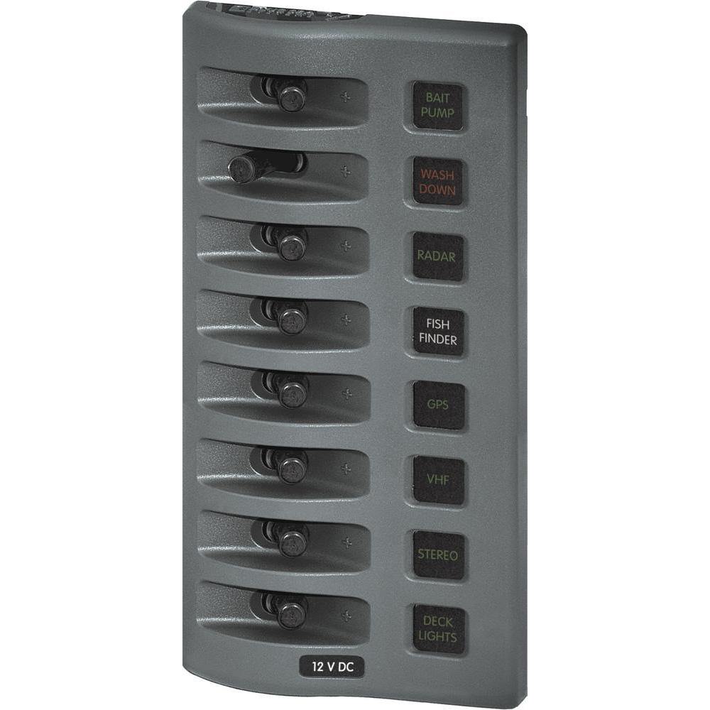 Blue Sea 4308 WeatherDeck Water Resistant Fuse Panel - 8 Position - Grey [4308] - shopbulluna.com