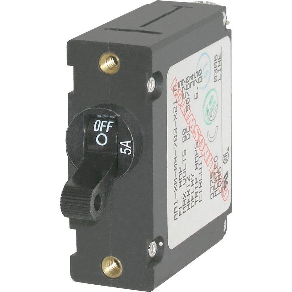 Blue Sea 7200 AC / DC Single Pole Magnetic World Circuit Breaker  -  5 Amp [7200] - shopbulluna.com