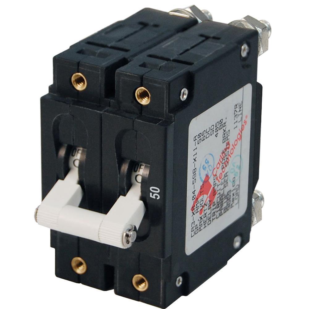 Blue Sea 7251 C-Series Double Pole Circuit Breaker - 50A [7251] - shopbulluna.com