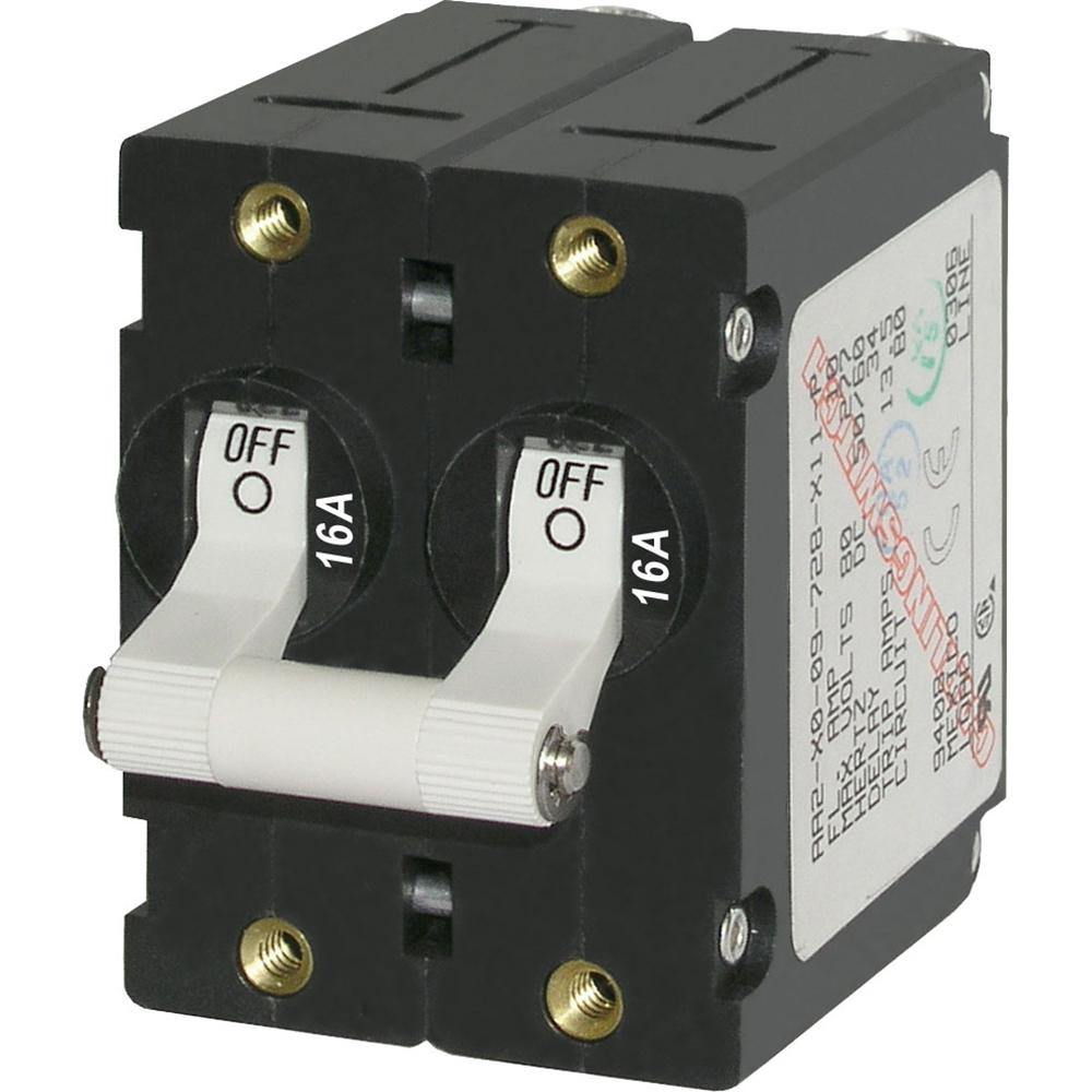 Blue Sea 7294 A-Series Double Pole Toggle - 16A - White [7294] - shopbulluna.com