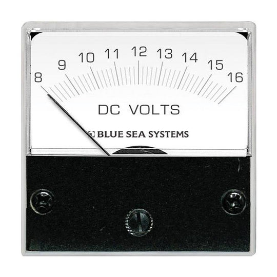 Blue Sea 8028 DC Analog Micro Voltmeter - 2" Face, 8-16 Volts DC [8028] - shopbulluna.com