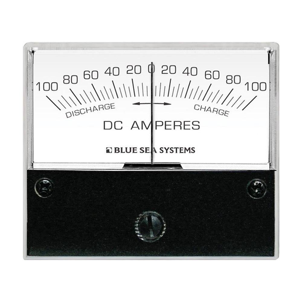 Blue Sea 8253 DC Zero Center Analog Ammeter - 2-3/4" Face, 100-0-100 Amperes DC [8253] - shopbulluna.com