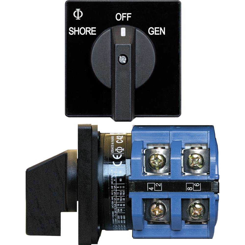 Blue Sea 9011 Switch, AV 120VAC 65A OFF +2 Positions [9011] - shopbulluna.com