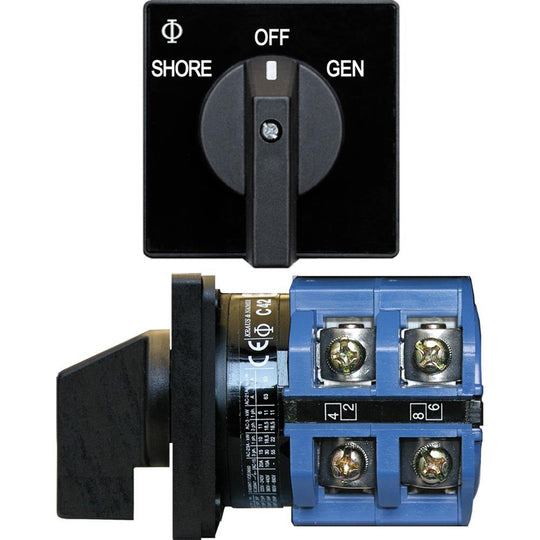 Blue Sea 9011 Switch, AV 120VAC 65A OFF +2 Positions [9011] - shopbulluna.com