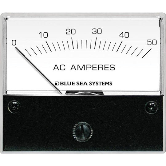 Blue Sea 9630 AC Analog Ammeter  0-50 Amperes AC [9630] - shopbulluna.com