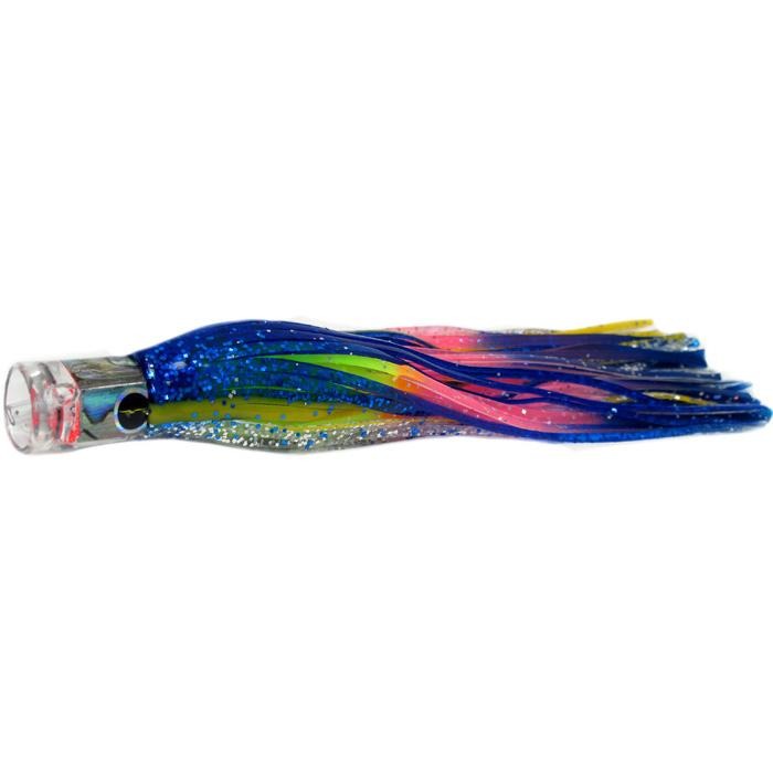 Black Bart El Squid Junior Light Tackle Lure - Blue Yellow/Rainbow - shopbulluna.com