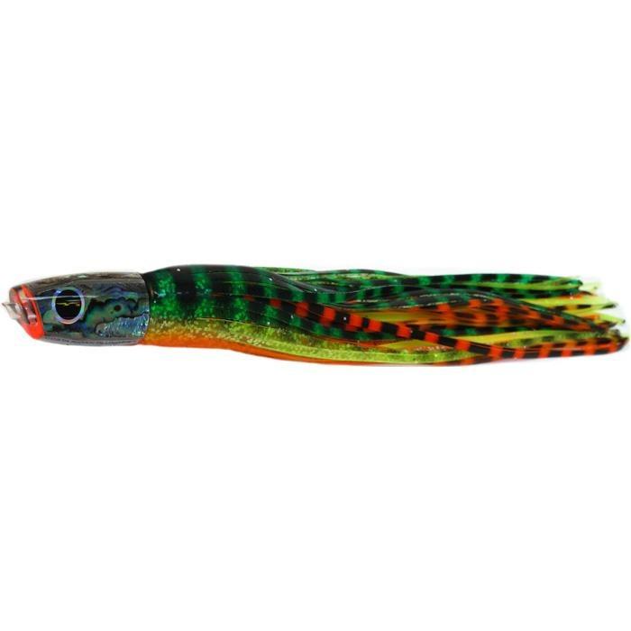 Black Bart Costa Rican Plunger Light Tackle Lure - Green Orange Tiger/Orange Yellow Tiger - shopbulluna.com