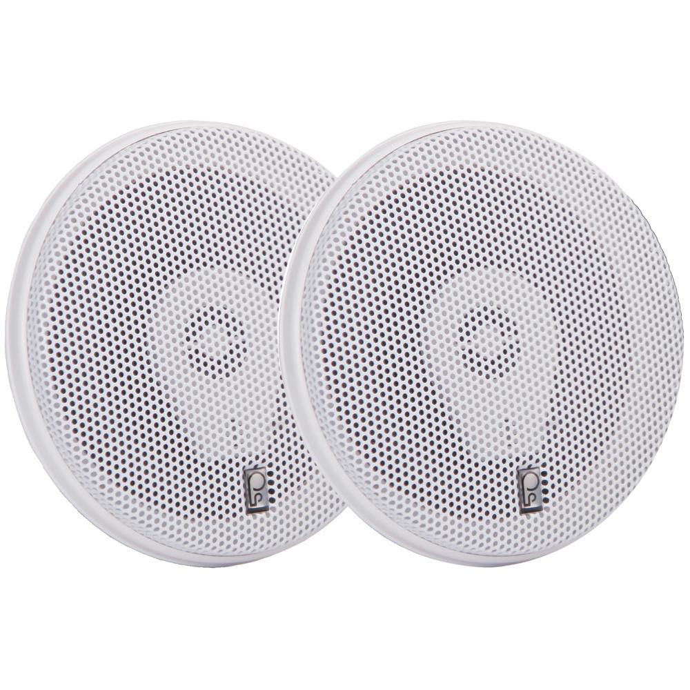 Poly-Planar 6" Titanium Series 3-Way Marine Speakers - (Pair)White [MA8506W] - shopbulluna.com