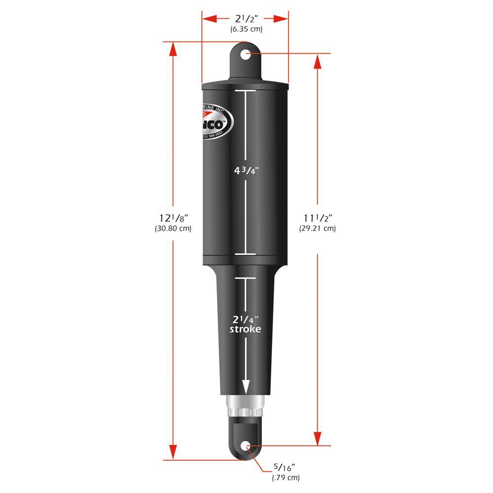 Lenco 101 Standard Actuator - 12V - 2-1/4" Stroke [15054-001] - shopbulluna.com