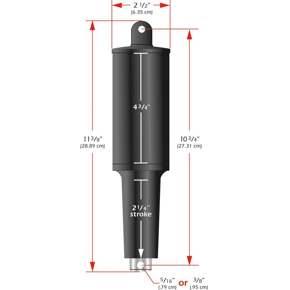 Lenco 101XD Extreme Duty Actuator - 12V - 2-1/4" Stroke - 5/16" Hardware [15055-001] - shopbulluna.com