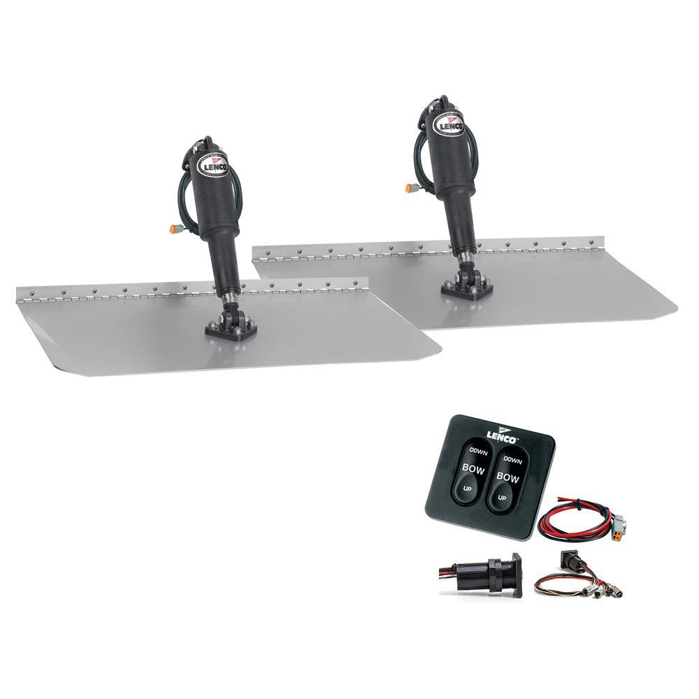 Lenco 12"x12" Standard Trim Tab Kit w/Standard Integrated Switch 12V [15105-102] - shopbulluna.com